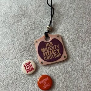 Random Juicy Couture Pins and Tag